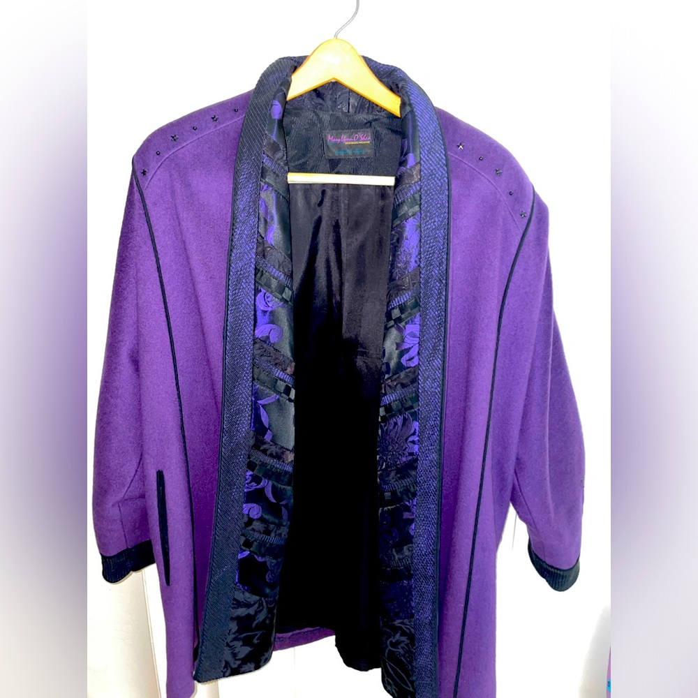 Mary Lynn O’Shea Purple and Black Jacquard Jacket